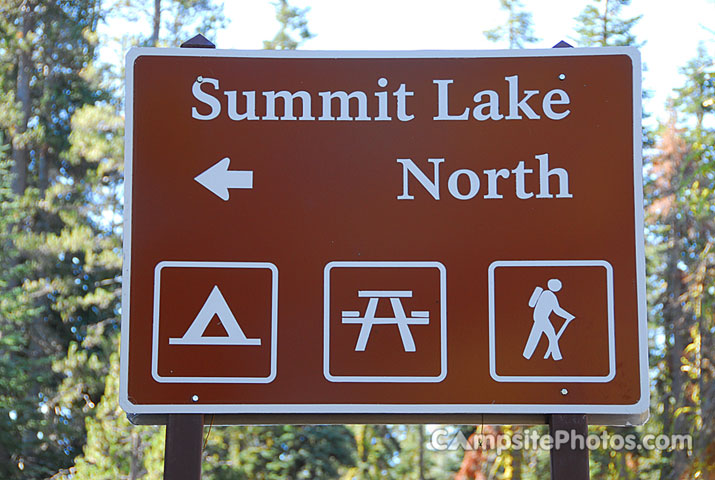 Summit Lake North Sign