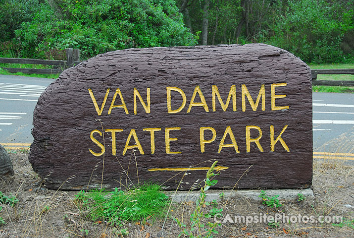 Van Damme State Park Sign