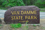 Van Damme State Park Sign