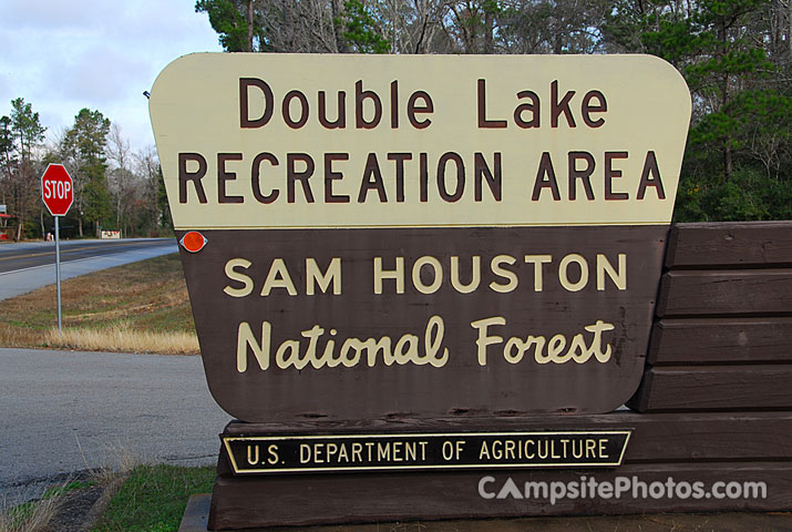 Double Lake Recreation Area Sign