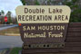 Double Lake Recreation Area Sign
