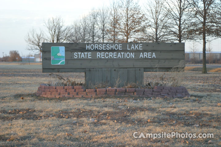 Horseshoe Lake State Park Sign
