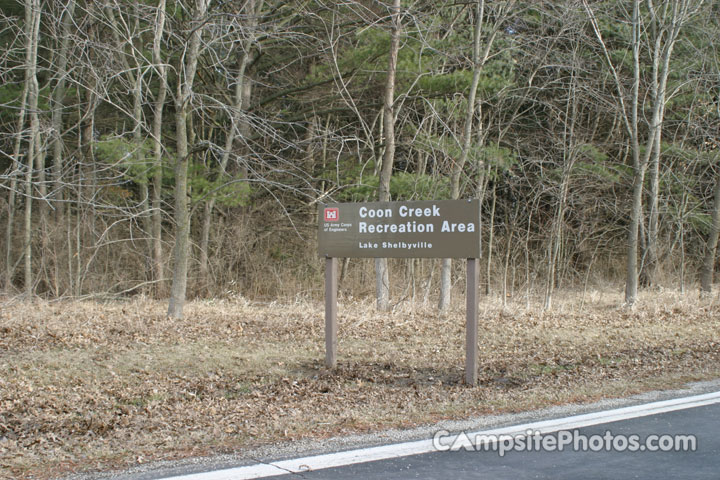 Coon Creek Recreation Area Sign