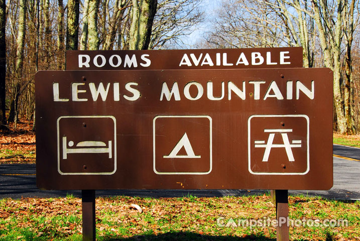Lewis Mountain Sign