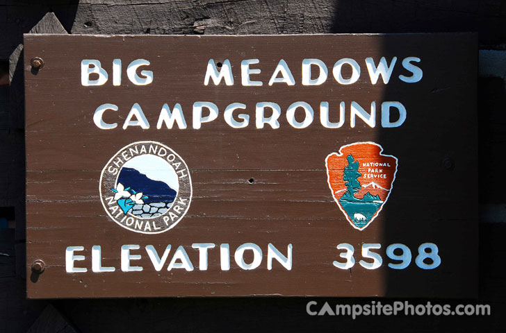 Big Meadows Sign
