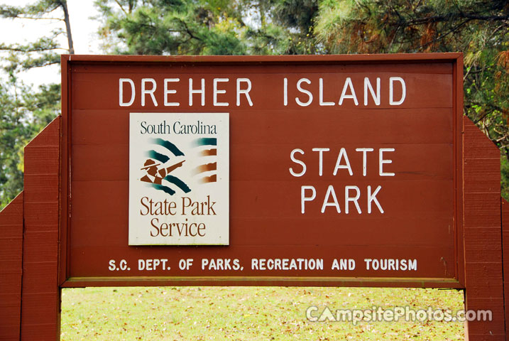 Dreher Island State Park Sign