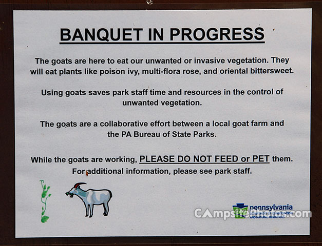 Gifford Pinchot State Park Goat Sign