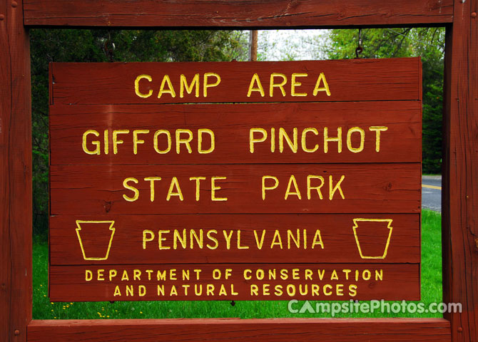 Gifford Pinchot State Park Sign