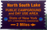 North South Lake Sign