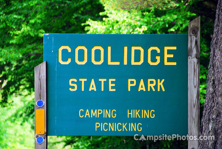 Coolidge State Park Sign