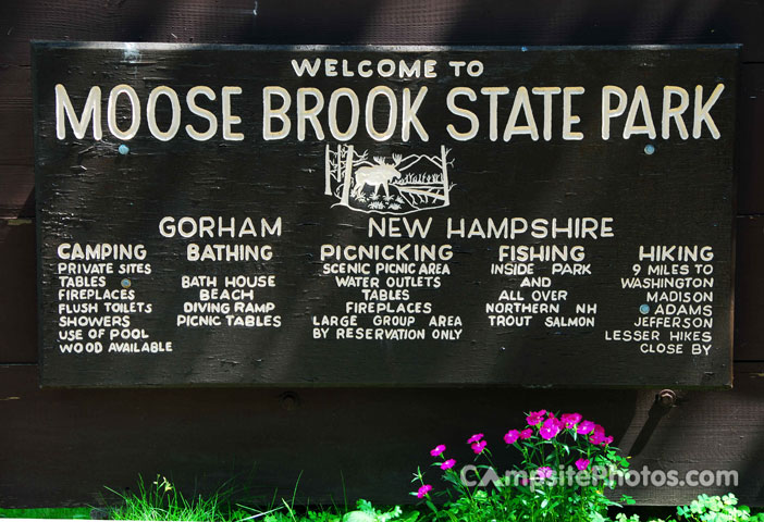 Moose Brook State Park Sign