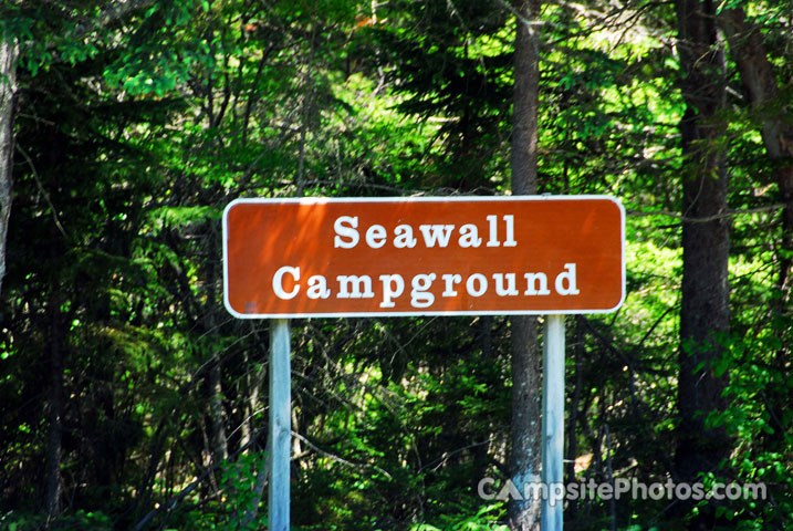 Acadia National Park Seawall Sign