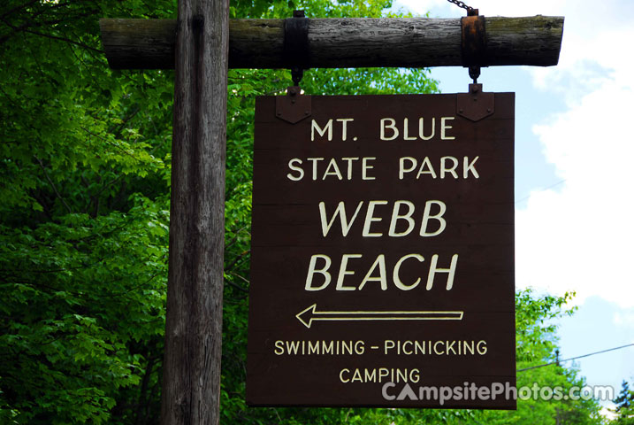 Mount Blue State Park Sign