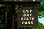 Lily Bay State Park Sign