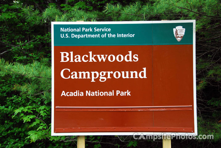 Acadia National Park Blackwoods Sign
