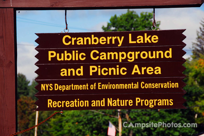 Cranberry Lake Sign