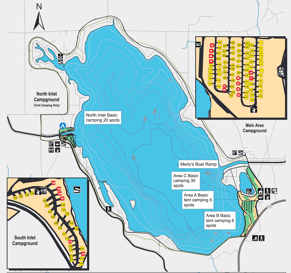 Map Of Arm Lake Recreation Area