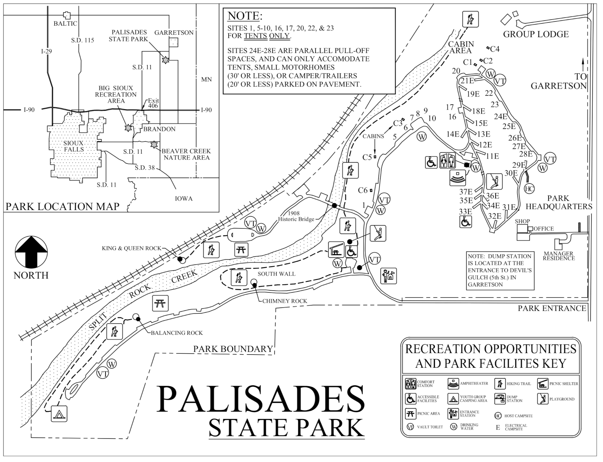 Palisades State Park Campground Map
